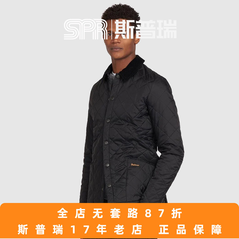 British Barbour Heritage Liddesdale Men's Slim-Fit Quilted Padded Jacket Cotton Coat