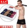 4 món quà đóng hộp đồ lót nam boxer cotton cotton thể thao thoáng khí trẻ trung eo bốn góc phiên bản Hàn Quốc nọi y cao cap