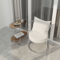 Light luxury single sofa chair balcony leisure table and chair designer single chair Nordic living room hotel Lamb hair chair