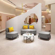 Nordic Net red clothing store sofa Beauty Salon reception simple modern curved light luxury nail shop small apartment coffee table