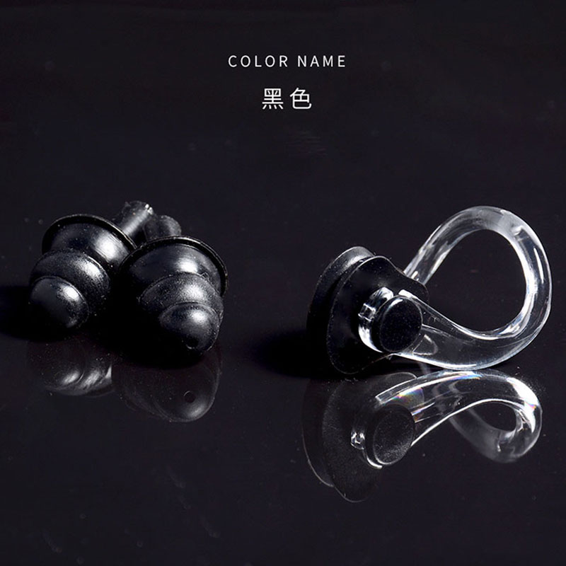 Nose Clip Set Diving Nasal Plugs Adult Professional Silicone Swimming Earplugs Children Waterproof Bathing Swimming Equipment