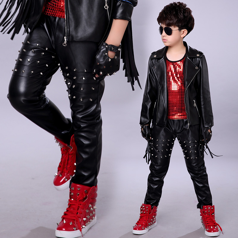 boy in leather pants