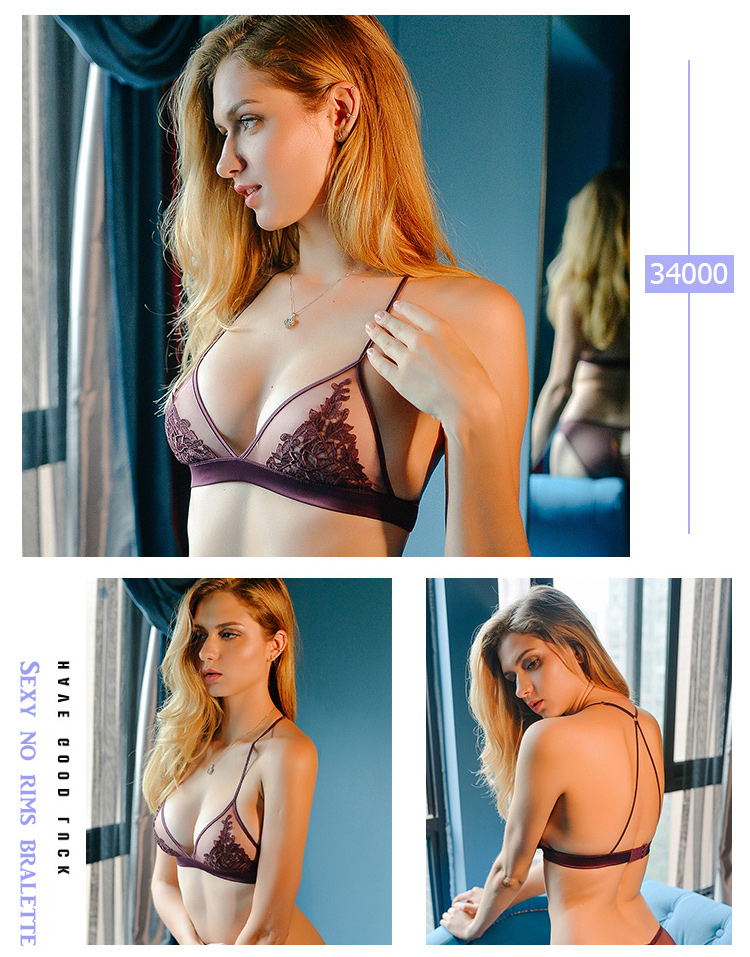 Girl Beauty House Pháp Winter No Steel Ring Sexy Lace underwear Slim Soft Bra Braletette Collection Bra bộ đồ lót nữ hàng hiệu