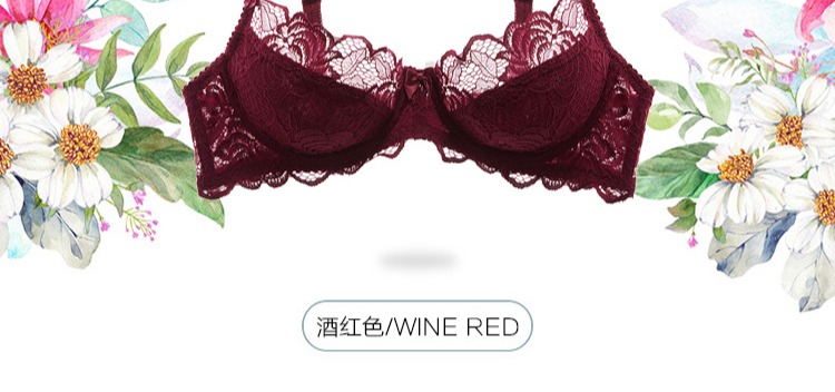 Cô gái làm đẹp nhà mùa đông Đồ lót ren gợi cảm Phụ nữ siêu mỏng Không bọt biển Kích thước lớn Áo ngực trong suốt Cám dỗ áo ngực áo ngực đẹp
