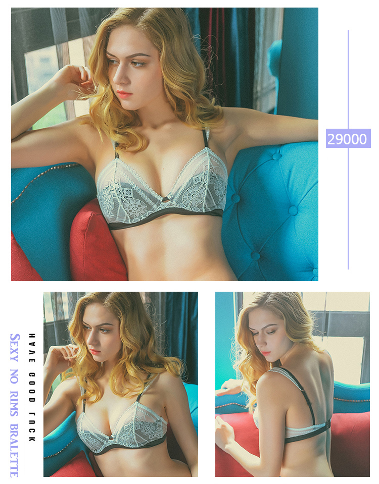 Girl Beauty House Winter Sexy Lace Silk Sợi Đồ lót Phần mỏng Tập hợp trên áo ngực mỏng cotton cup bra bộ sưu tập lớn bra tập gym