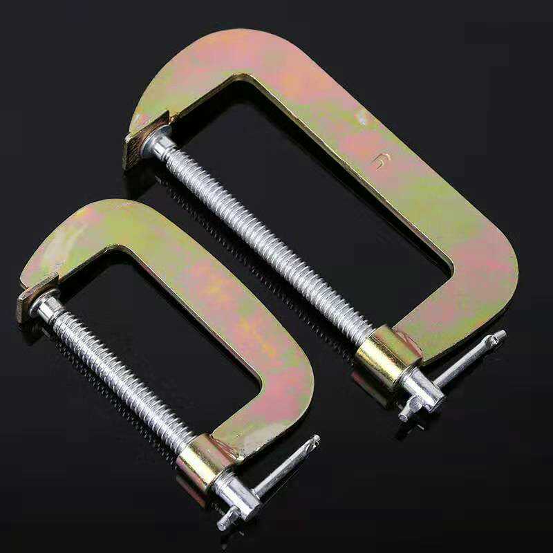 Furniture Repair Table Chair Plate Stool Cracking Fracture Steel Plate Carpentry Clamps G-shaped clamps C-shaped clamps fixed clamping tool clips