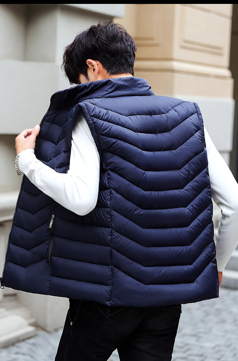Vest nam mùa thu đông nhẹ xuống áo vest cotton phiên bản Hàn Quốc mới của xu hướng đẹp trai vest nam thanh niên áo khoác nam áo khoác nữ