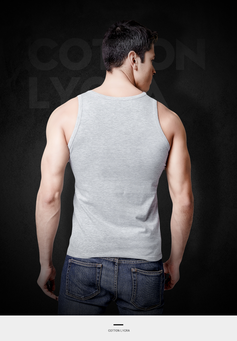 Của nam giới vest nam cotton thanh niên màu rắn vest bó sát thể dục thể thao đáy mồ hôi vest triều mùa hè