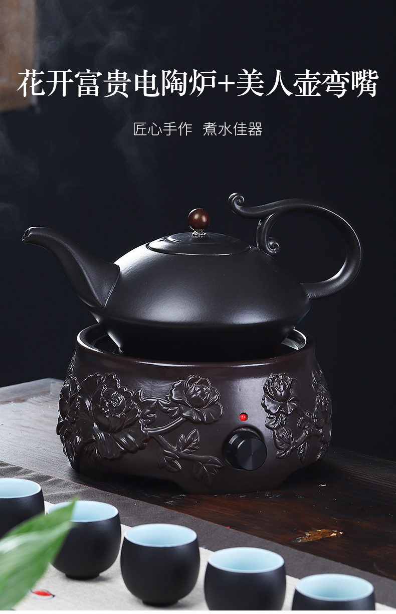 Mud printing office boiled tea an artifact small household electric TaoLu boiled tea tea stove automatic tea set the kettle