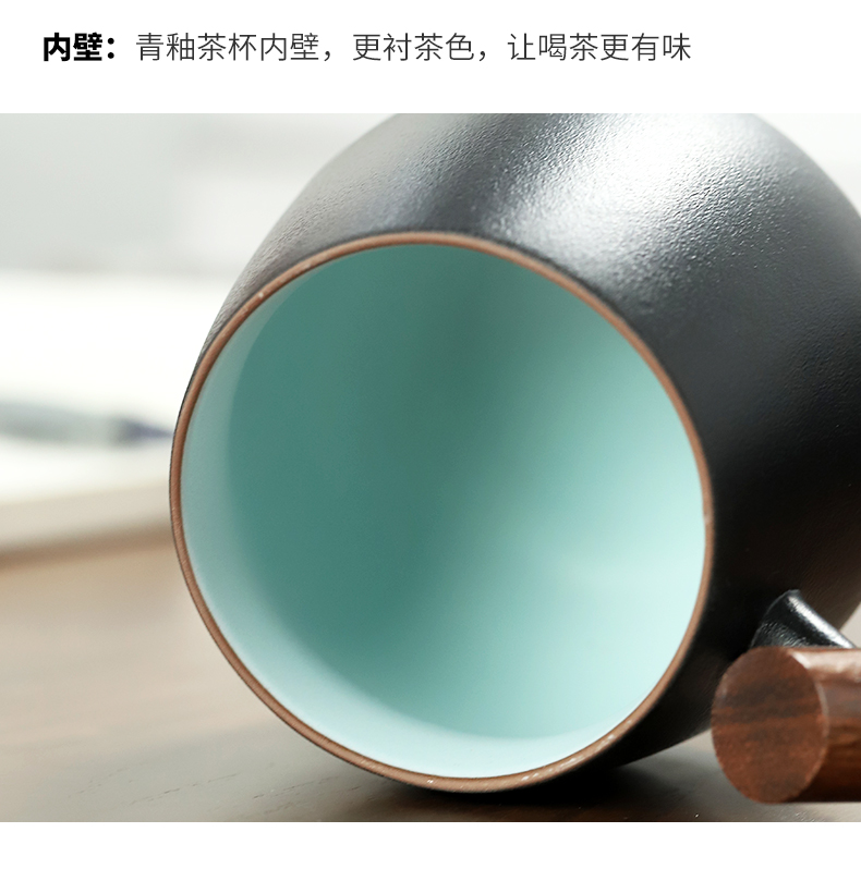 Mud printing office getting out with the cover glass keller ceramic cups high - capacity Japanese custom creative move trend