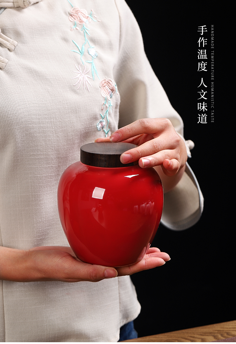 Mud seal prosperous caddy fixings ceramic seal box tea warehouse tea moisture tank storage tank pu - erh tea, black tea POTS