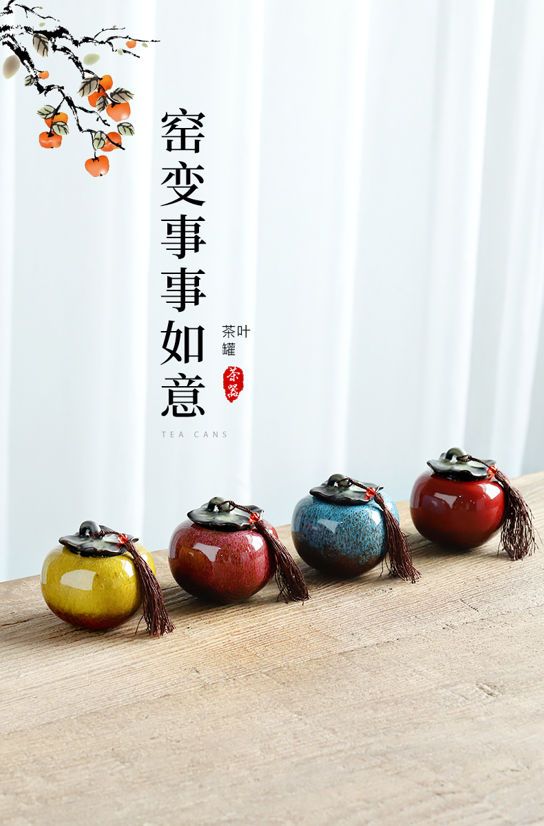 Mud seal up ceramic creative caddy fixings persimmon seal pot all the best POTS portable puer tea boxes