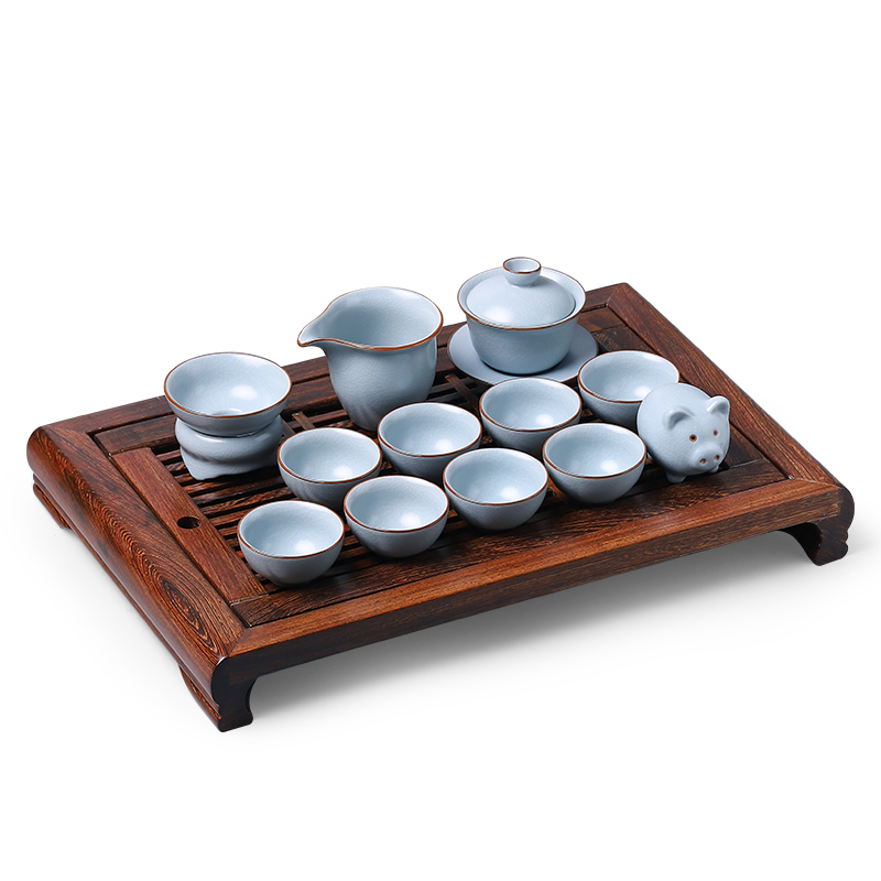 Elder brother up mud seal tea set home to restore ancient ways your up crack Japanese open small kung fu ceramic teapot tea tray