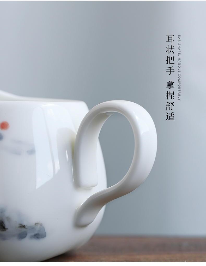 Mud printing ceramic fair keller hand - made) points of tea ware kung fu tea tea taking with zero tea sea fair cup of tea