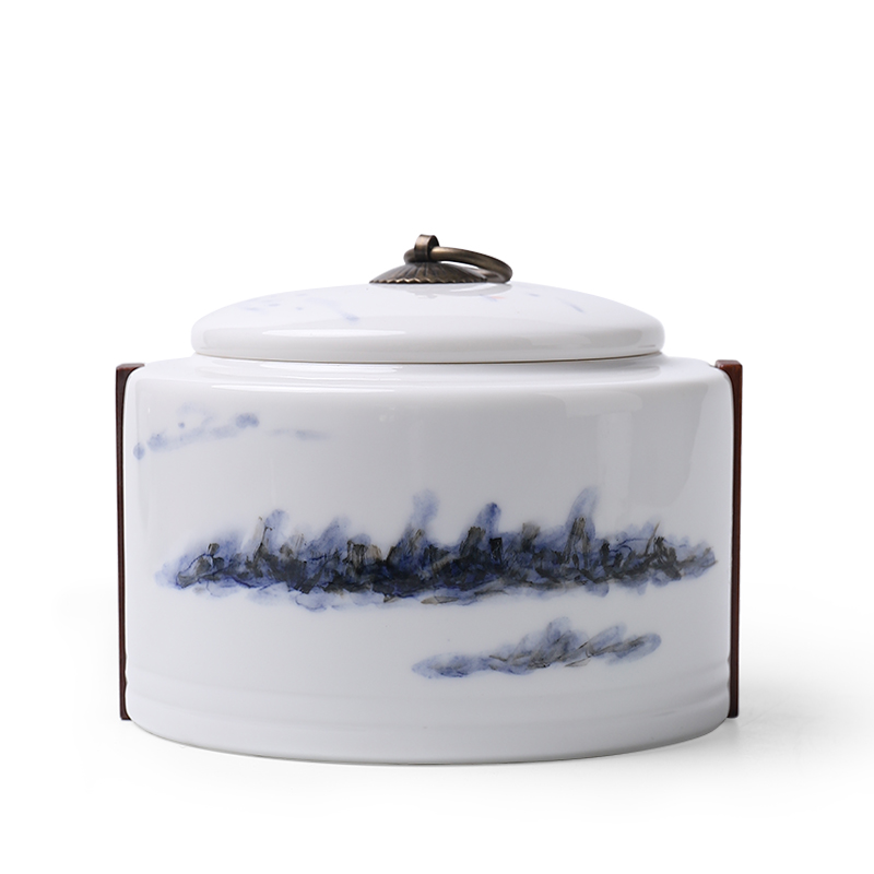 Thousand mountain mud seal caddy fixings ceramic POTS storage tanks seal pot large kung fu tea set small storage jar jar