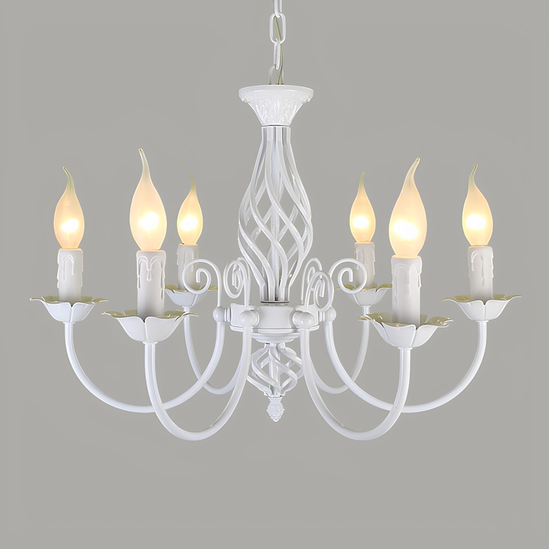 American-Style Chandelier, Atmospheric Candle Lamp, French-Style Minimalist Dining Room, Study, Creative Bedroom Lamp, French-Style Bar Counter Lamp, White