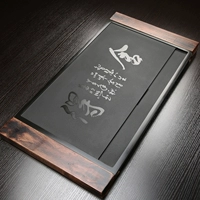 Твердый деревянный рамка Wujin Stone готов к чайному подносу 74x37