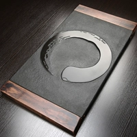 Твердый деревянный рамка Wujin Stone Graphite Tea Tay 74x37