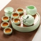 Bộ ấm trà gốm Lan Yang Bộ trà Kung Fu Nghi lễ trà đơn giản Bộ trà hoàn chỉnh Trang chủ Bộ kiểu Nhật Bản Bong bóng khô Bàn trà nhỏ - Trà sứ