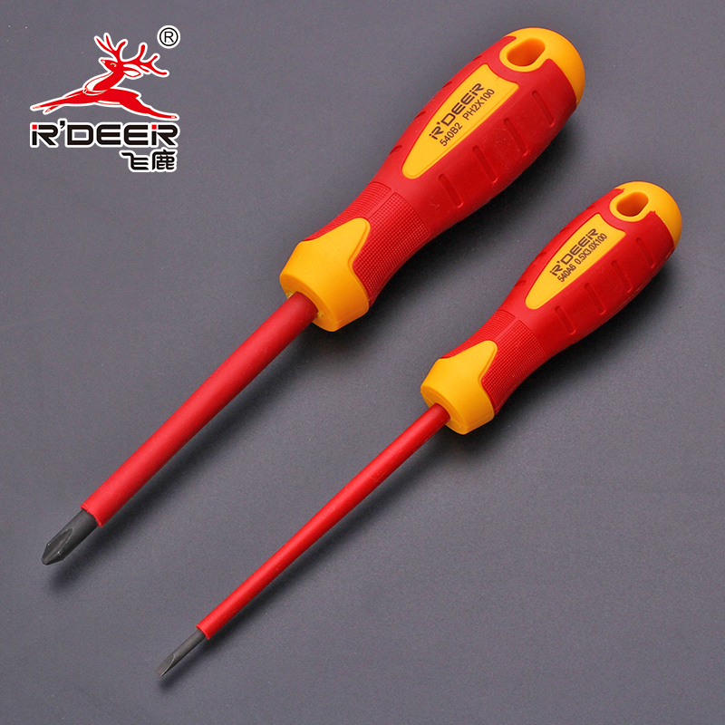 Flying deer tools VDE insulated screwdriver Cross word electrician high voltage screwdriver screwdriver screwdriver
