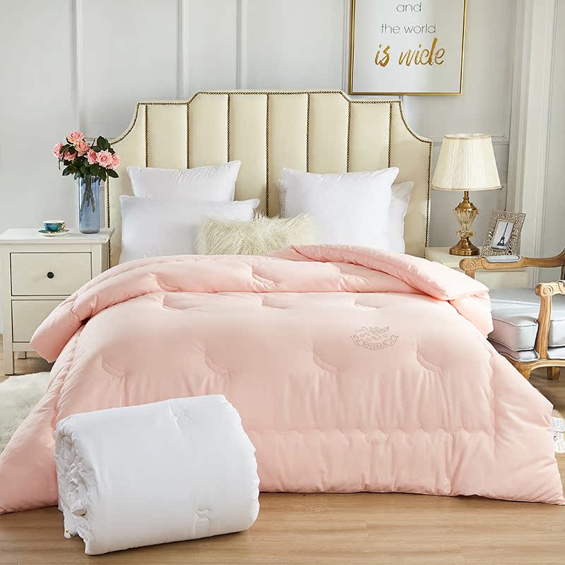 Golden shell home textile warm thick double quilt core winter quilt white pink warm and comfortable cotton quilt winter