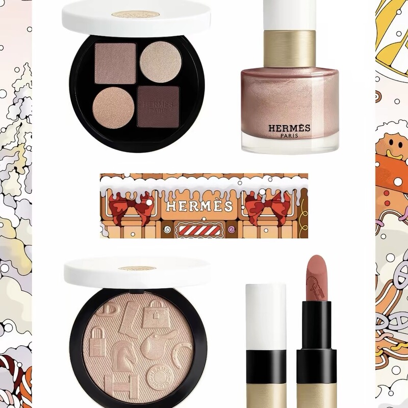 On the Go｜Hermes/Hermès 26 Christmas Limited Edition Highlighter Powder, Eyeshadow, Lipstick, Nail Polish