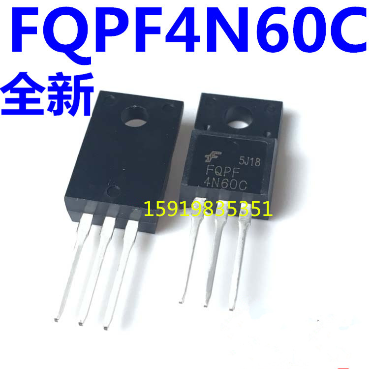 New domestic 4N60 FQPF4N60C TO-220F direct plastic seal MOS field effect tube 4A 600V