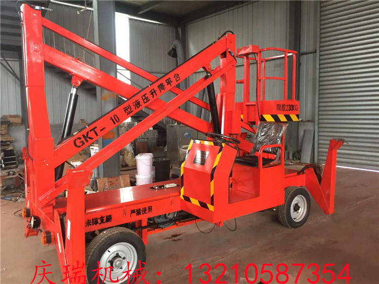 Crank Arm Lift 360 Degrees Rotating Aerial Work Platform Hydraulic Maintenance Den High car 12 10 14 m
