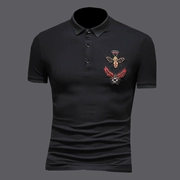 Ít ong thương hiệu áo sơ mi Polo trạm châu Âu nam ngắn tay ve áo T-shirt nửa tay áo Paul từ bi thanh niên mùa hè t - Áo phông ngắn