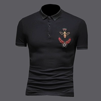 Ít ong thương hiệu áo sơ mi Polo trạm châu Âu nam ngắn tay ve áo T-shirt nửa tay áo Paul từ bi thanh niên mùa hè t - Áo phông ngắn Áo thun nam