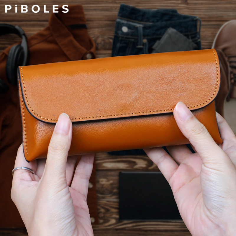 High-End Vegetable-Tanned Leather Eyeglass Case with Magnetic Buckle, Pressure-Resistant, Handmade Genuine Leather, Portable Storage Bag for Prescription Glasses and Sunglasses High-End Vegetable-Tanned Leather Eyeglass Case with Magnetic Buckle, Pressure-Resistant, Handmade Genuine Leather, Portable Storage Bag for Prescription Glasses and Sunglasses