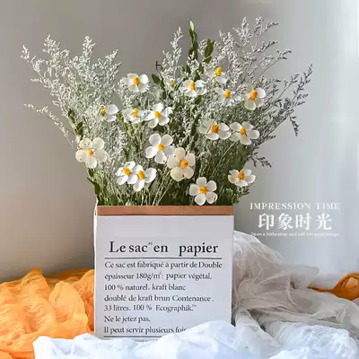 Dry flower bouquet eucalyptus leaf butterfly decoration decoration light luxury home flower arrangement real flower air dried Natural violet