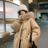Длинный модный дизайнерский демисезонный пуховик с пухом, средней длины, 2024 года, городской стиль, в корейском стиле, тренд сезона