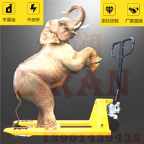 Lirun manual truck forklift pallet truck hydraulic bull cart 2 tons 3 tons 5 tons push trailer