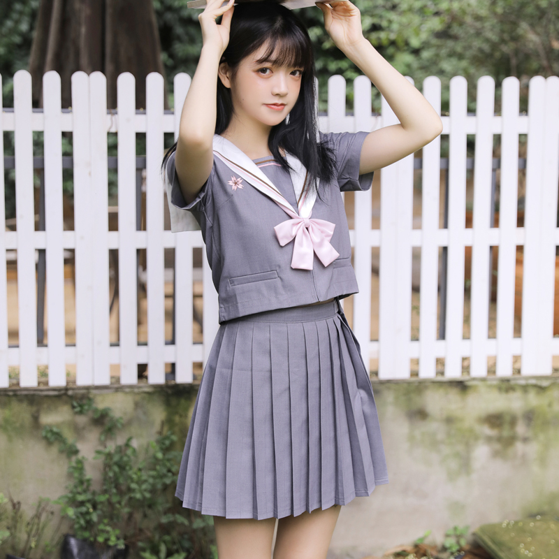 Yamasa Sakura Nhật Orthodox JK Uniform váy Day Dòng Cao đẳng Gió Suit Trung dress Sinh viên ăn mặc Pleat váy váy