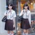 Gió Trường Cao đẳng Nhật Bản Service Class Thủy thủ Uniform cao Short Sleeve mềm Chị jk Uniform Suit Performance Student Ples váy 