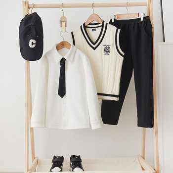 College style three-piece set autumn and winter xiao zhan same style