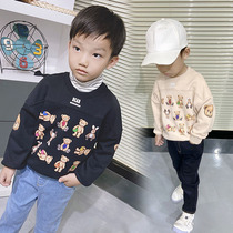 A sense of Chen Chens mothers boys clothing bear Weiers spring and autumn 2021 new fried street pullover foreign-style childrens coat tide