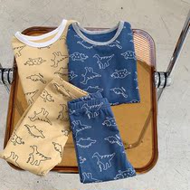 Feelings Chen mother childrens warm set Delong self-heating boys and girls autumn clothes autumn pants underlay underwear home wear