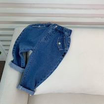 Feelings Chen Chen Ma boy autumn pants childrens small feet jeans spring and autumn loose handsome Tide brand old trousers