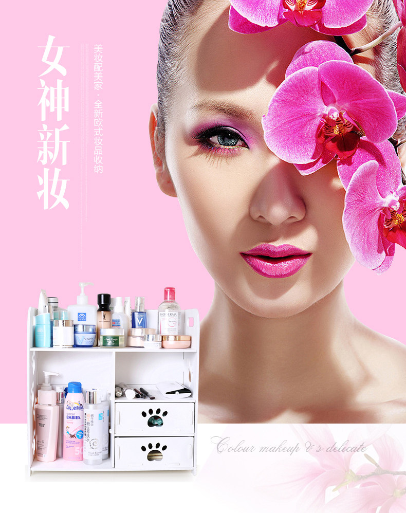 KỆ GỖ ĐỰNG ĐỒ TRANG ĐIỂM - MỸ PHẨM