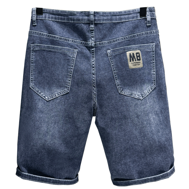 
Summer thin denim shorts men's ice silk 2025 new fashion brand loose straight pants casual five-point medium pants