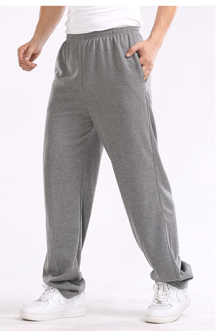 Quần thể thao nam mùa thu đông cộng với quần nhung dày, quần ống suông thẳng cho nam quần bò jogger nam