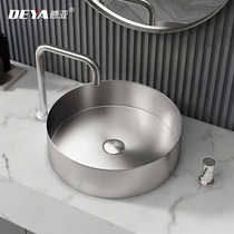 Terrace with thin edge golden round art basin 304 stainless steel face basin Home Bar KTV washbasin washbasin