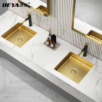 Stainless steel light extravagant downstage tub washout washbasin square bar hotel toilet recessed floor washbasin