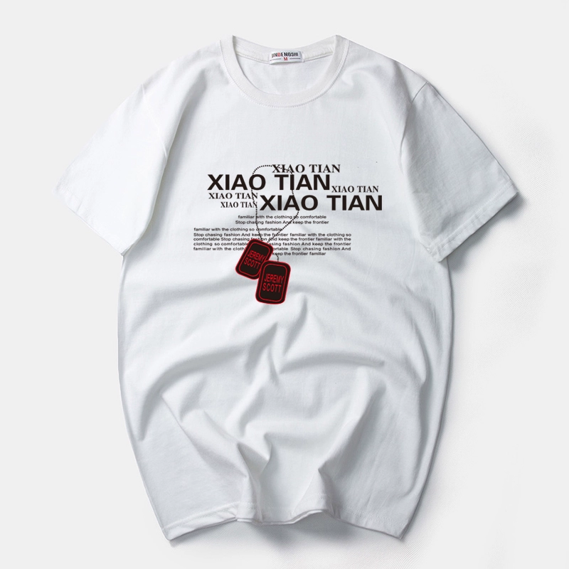 Xu hướng nam ngắn tay t-shirt cộng với phân bón XL lỏng giản dị bông vòng cổ chất béo chất béo nửa tay áo quần áo áo thun nam form rộng