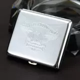 Мужской ультратонкий металлический креативный портсигар из нержавеющей стали, подарок на день рождения