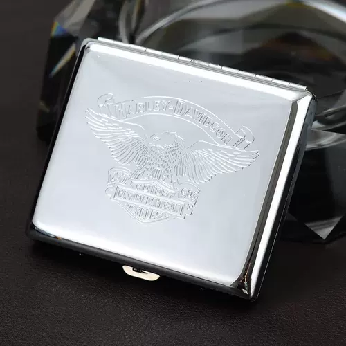 Мужской ультратонкий металлический креативный портсигар из нержавеющей стали, 20 шт, подарок на день рождения