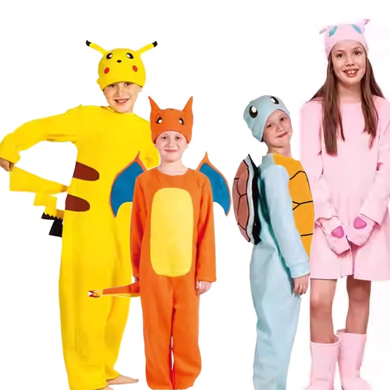 Pokémon Pocket Monster Cos Cartoon Anime Charizard Fantasy Squirtle Kirby Children's Costume