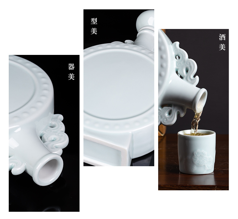 Jingdezhen creative an empty bottle bottles home antique white wine wine bottle sealed ceramic jars mailed to pack a kilo